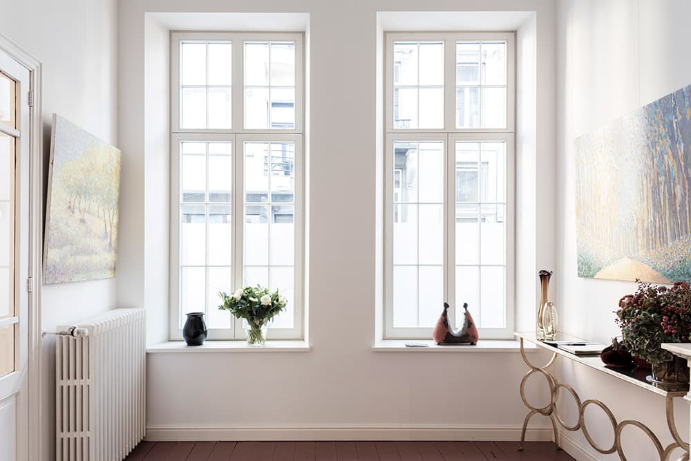 Witte retro design ramen uit hout